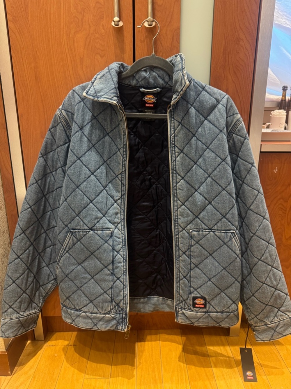 Dickies x SUPREME Quilted Light Blue Denim Bomber Jacket